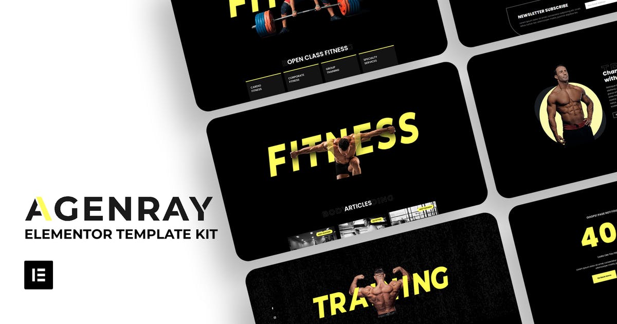Agenray | Gym Elementor Template Kit