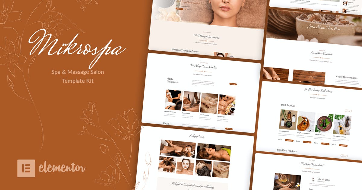 Mikrospa – Spa & Massage Elementor Template Kit