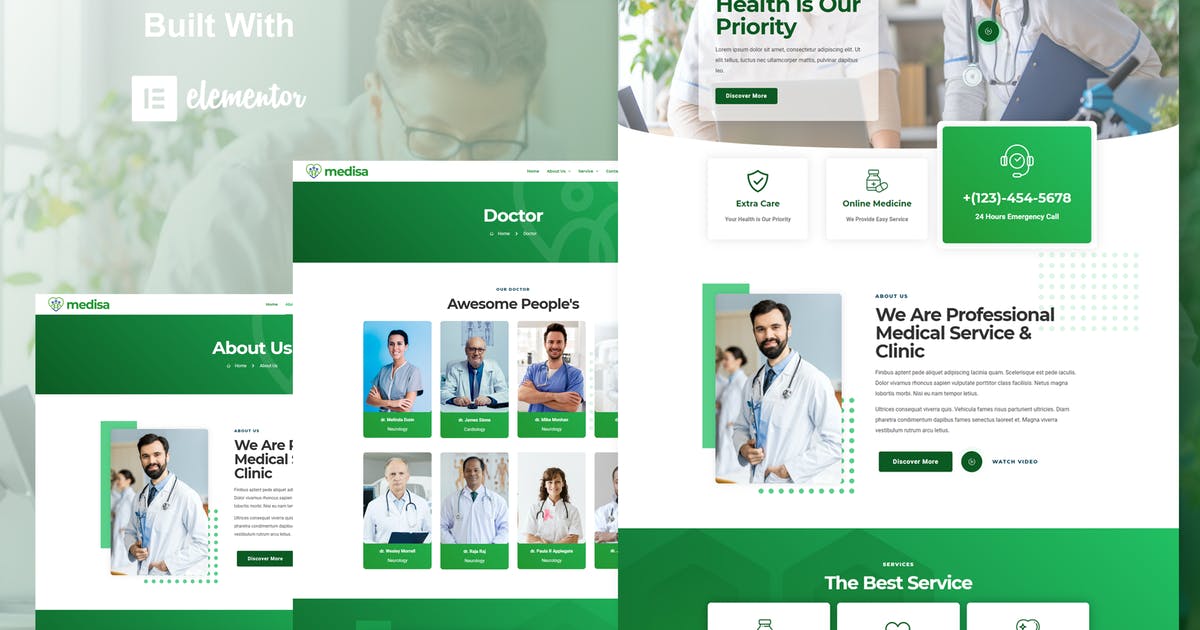Medisa – Medical Elementor Template Kit