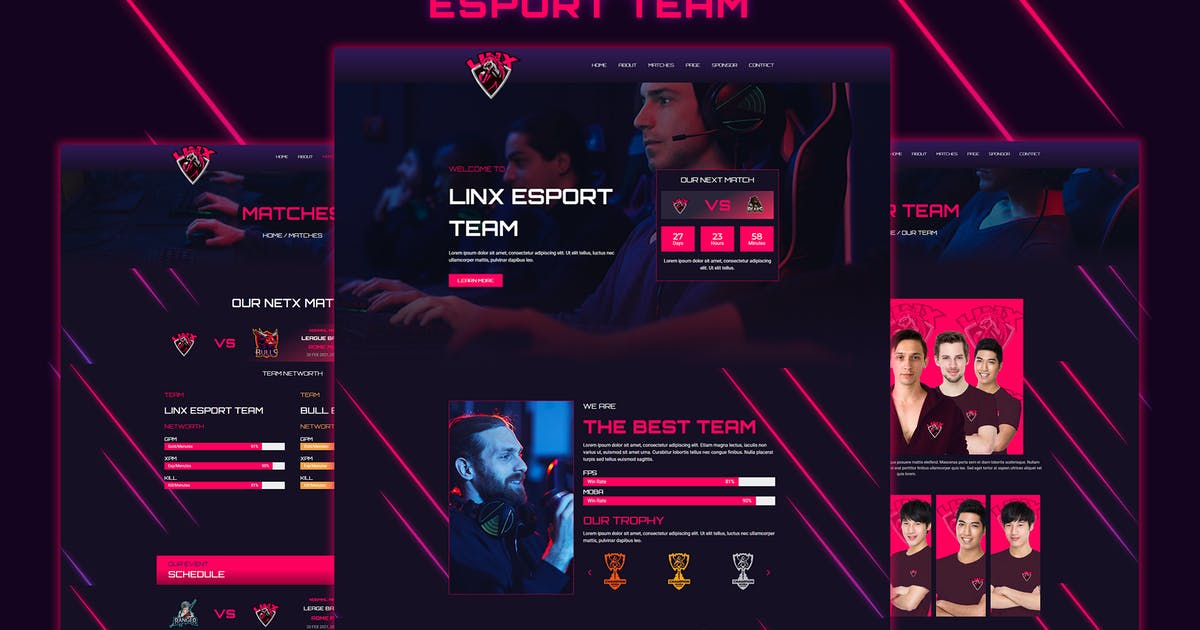 Linx – Esport & Gaming Elementor Template Kit