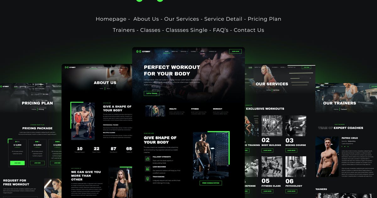 Gymmy | Sport & Fitness Elementor Template Kit