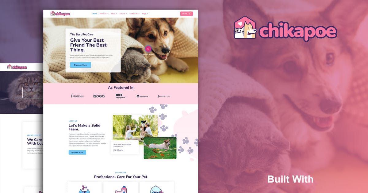 Chikapoe – Pet Care & Veterinary Elementor Template Kit