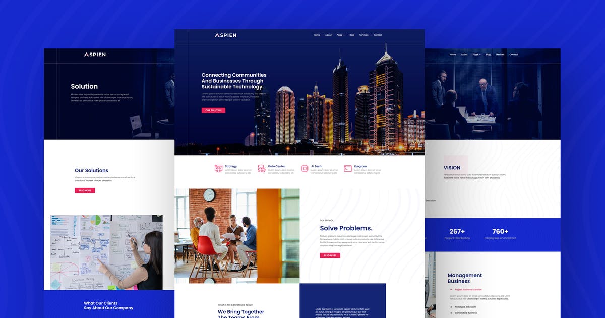 Aspien – Business Connecting Elementor Template Kit