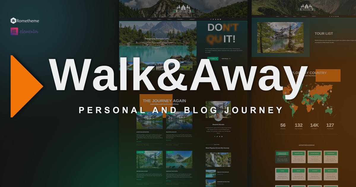 Walk&Away – Travel Blog & Tours Elementor Template Kit