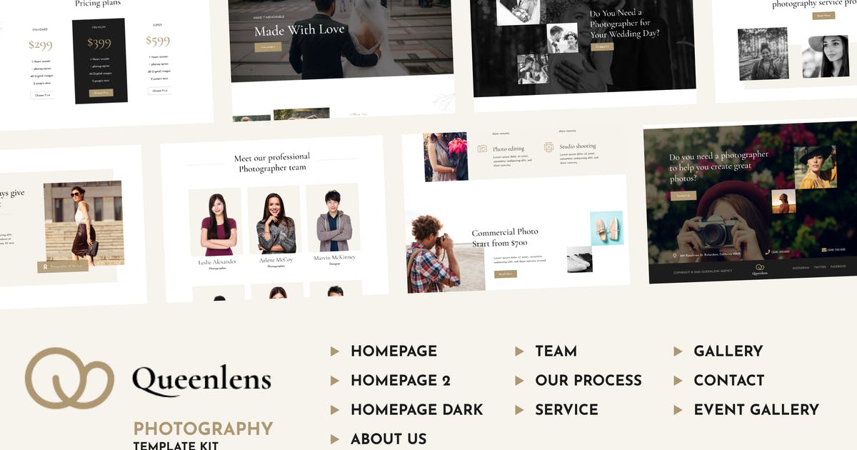 Queenlens | Photography & Event Elementor Template Kit
