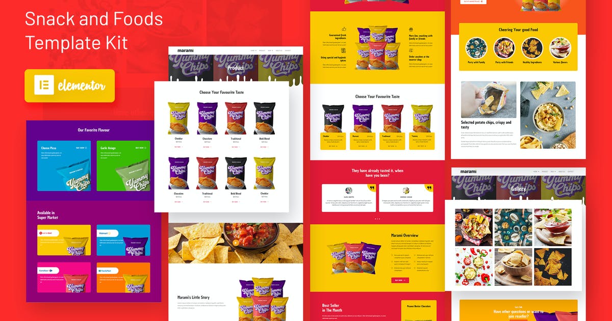 Marami – Snack Brand & Bakery Template Kit