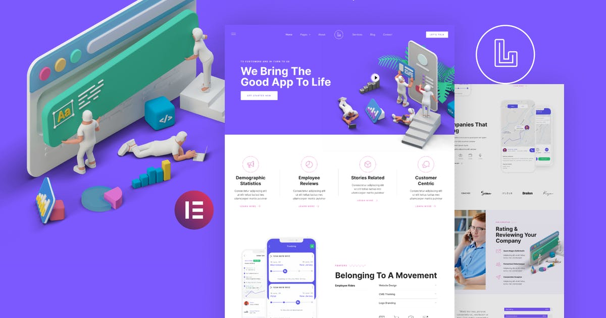 Landon – Tech Company & Startup Elementor Template Kit