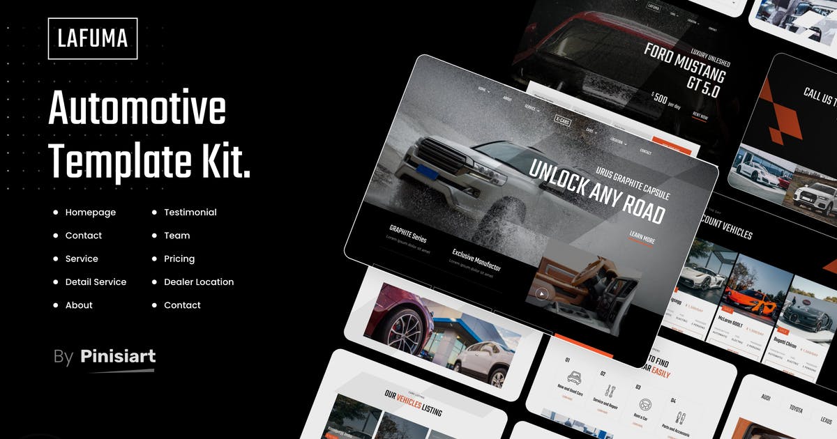 Lafuma | Automotive & Car Rental Elementor Template Kit