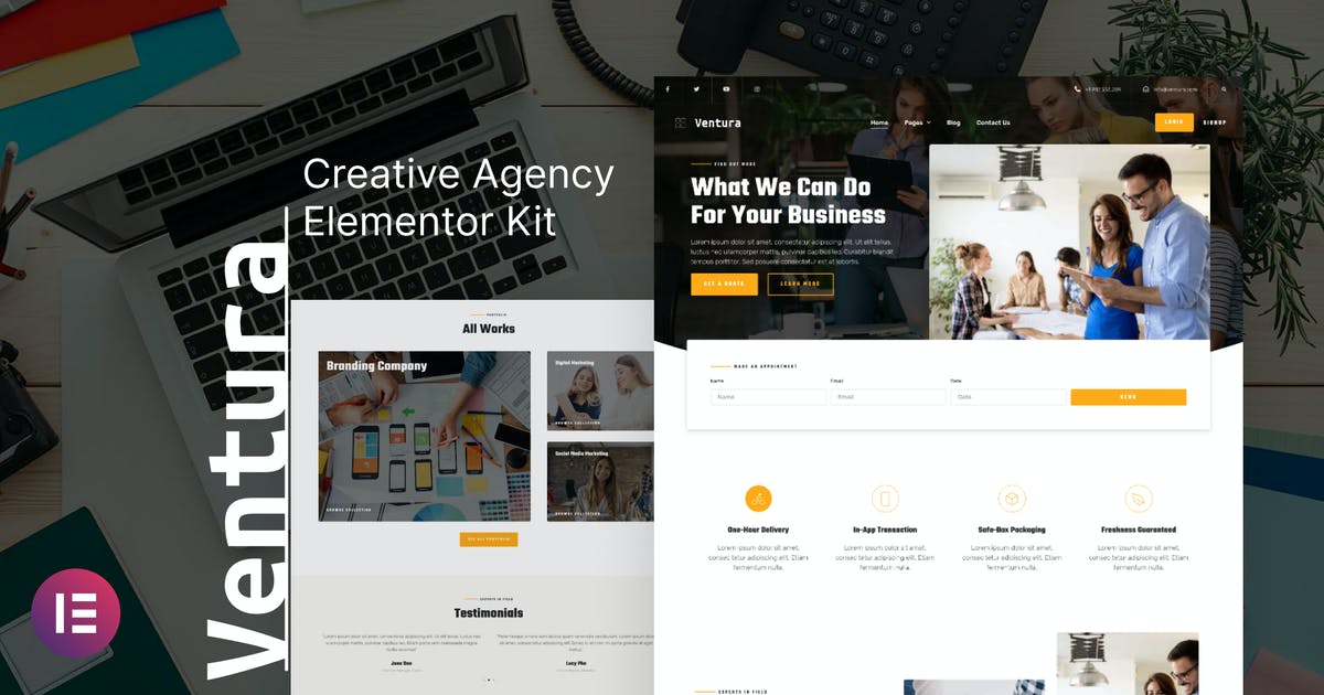 Ventura – Creative Agency Elementor Template Kit