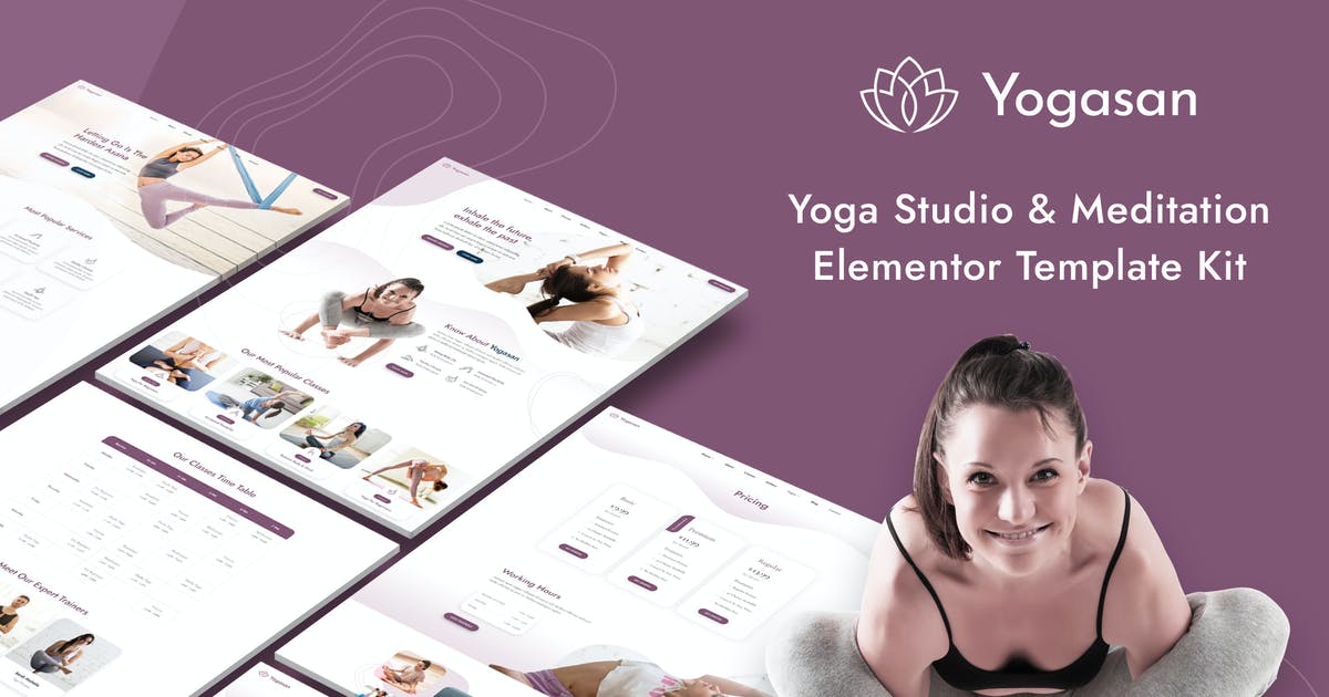 Yogasan – Yoga Studio & Meditation Elementor Template Kit