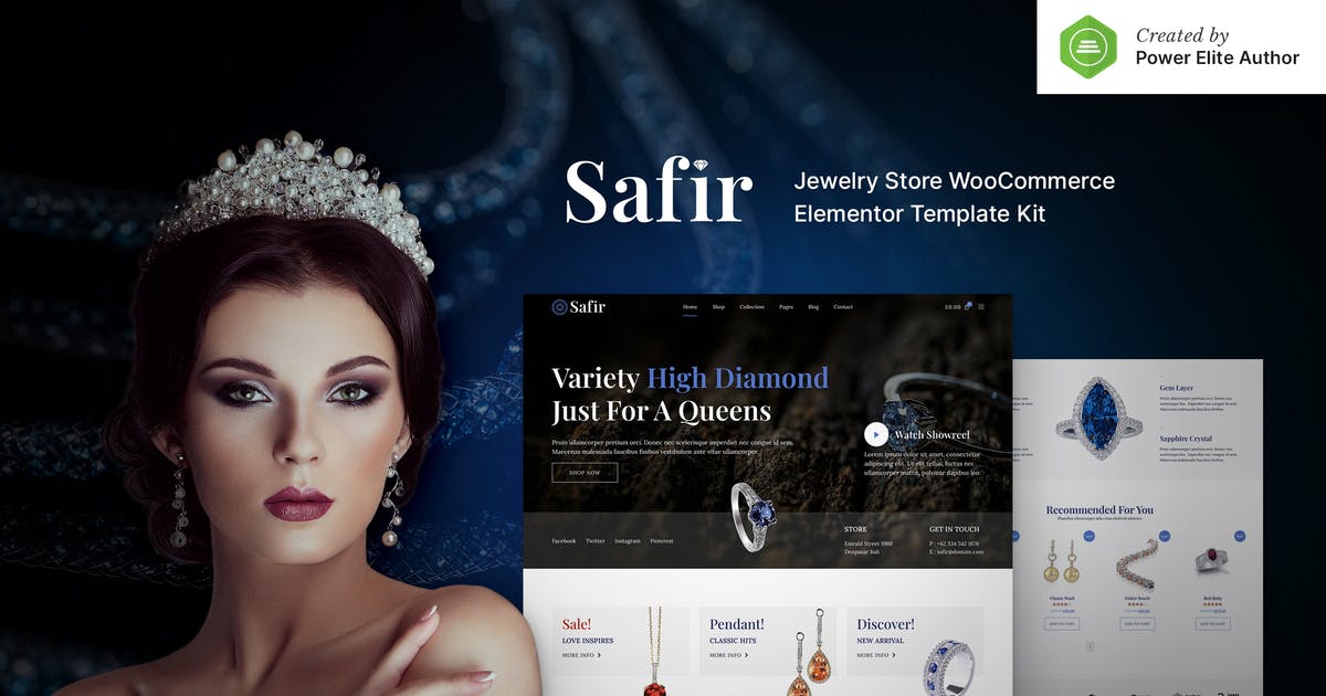 Safir – Jewelry Store WooCommerce Elementor Template Kit