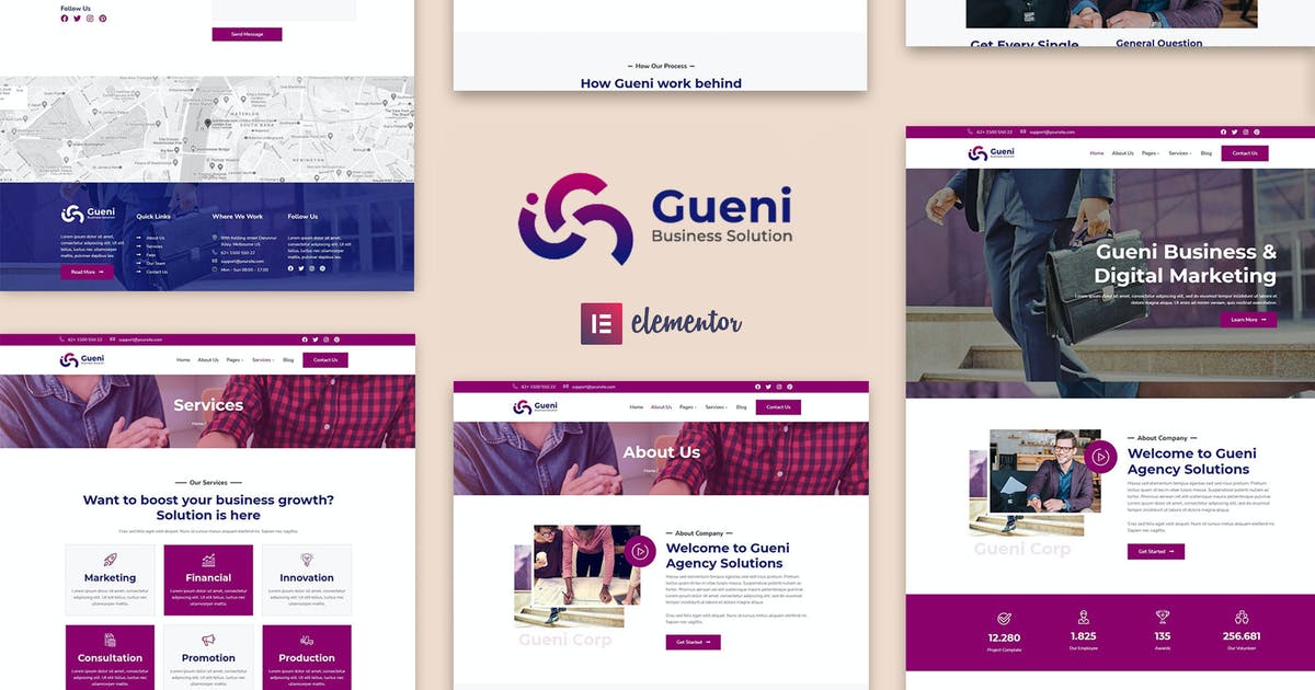 Gueni – Business Solution Elementor Template Kit