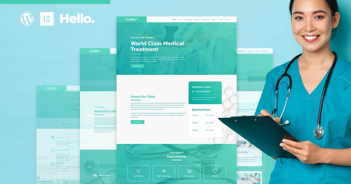 CLINIK – Hospital & Clinical Health Care Elementor Template Kit