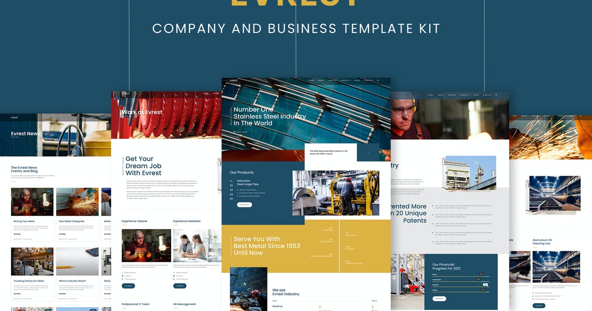 Evrest – Company & Business Elementor Template Kit