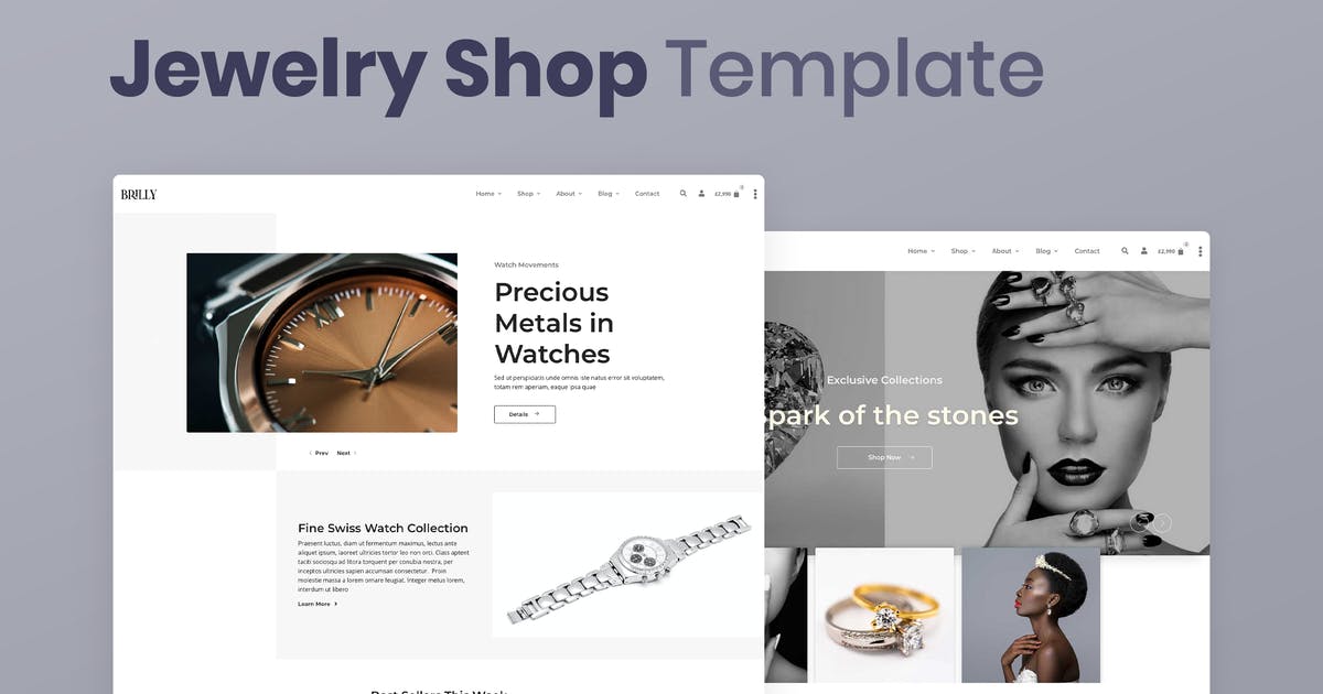 Brilly – Jewelry Store WooCommerce Elementor Template Kit
