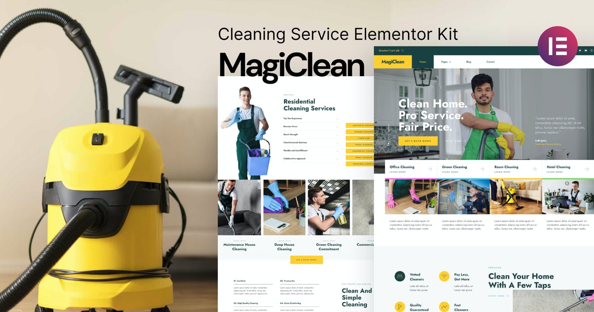 Magiclean – Cleaning Service Elementor Template Kit
