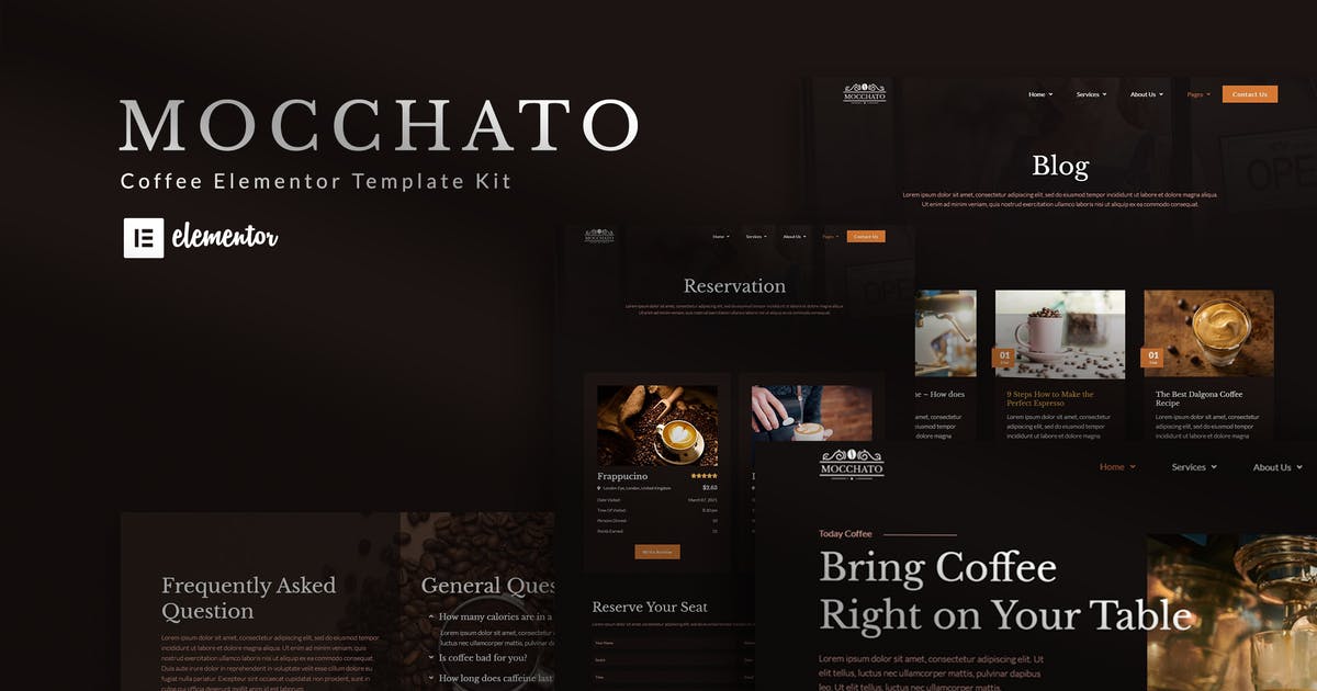 Mocchato – Coffee Shop Elementor Template Kit