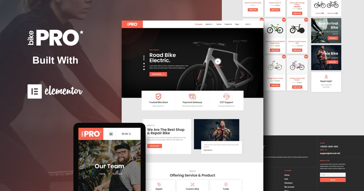 BikePro – WooCommerce Elementor Template Kit
