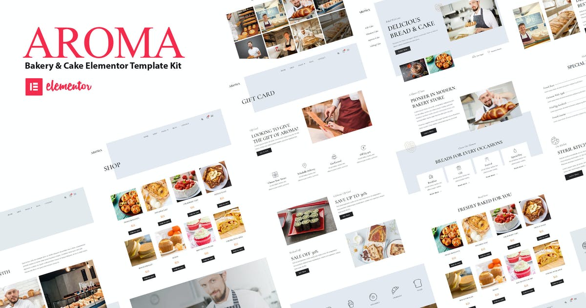 Aroma – Bakery & Cake Elementor Template Kit