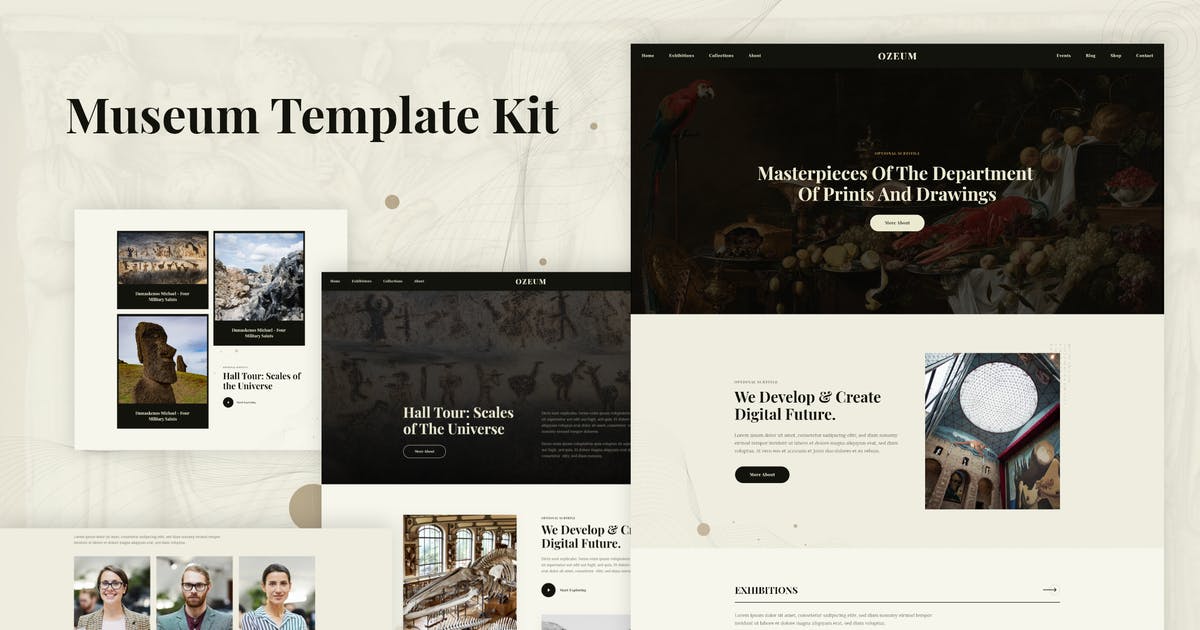 Ozeum – Modern Art Gallery & Museum Elementor Template Kit