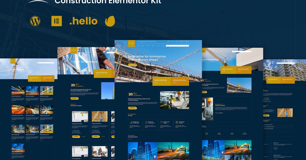 Himalaya – Construction Elementor Template Kit