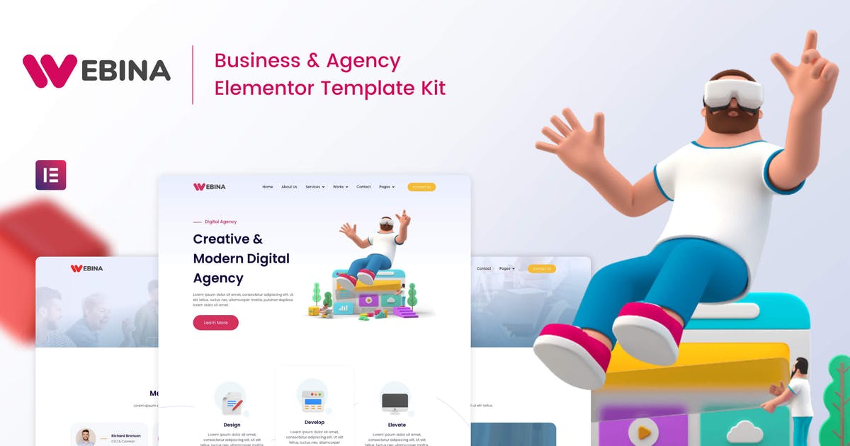 Webina – Business Agency & Startup Elementor Template Kit