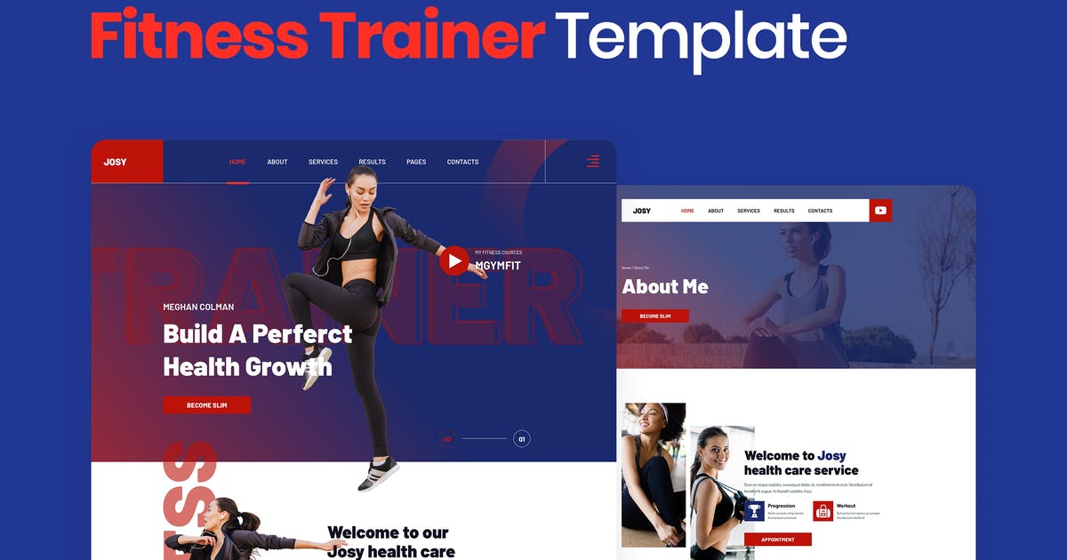 Josy – Sport & Fitness Elementor Template Kit
