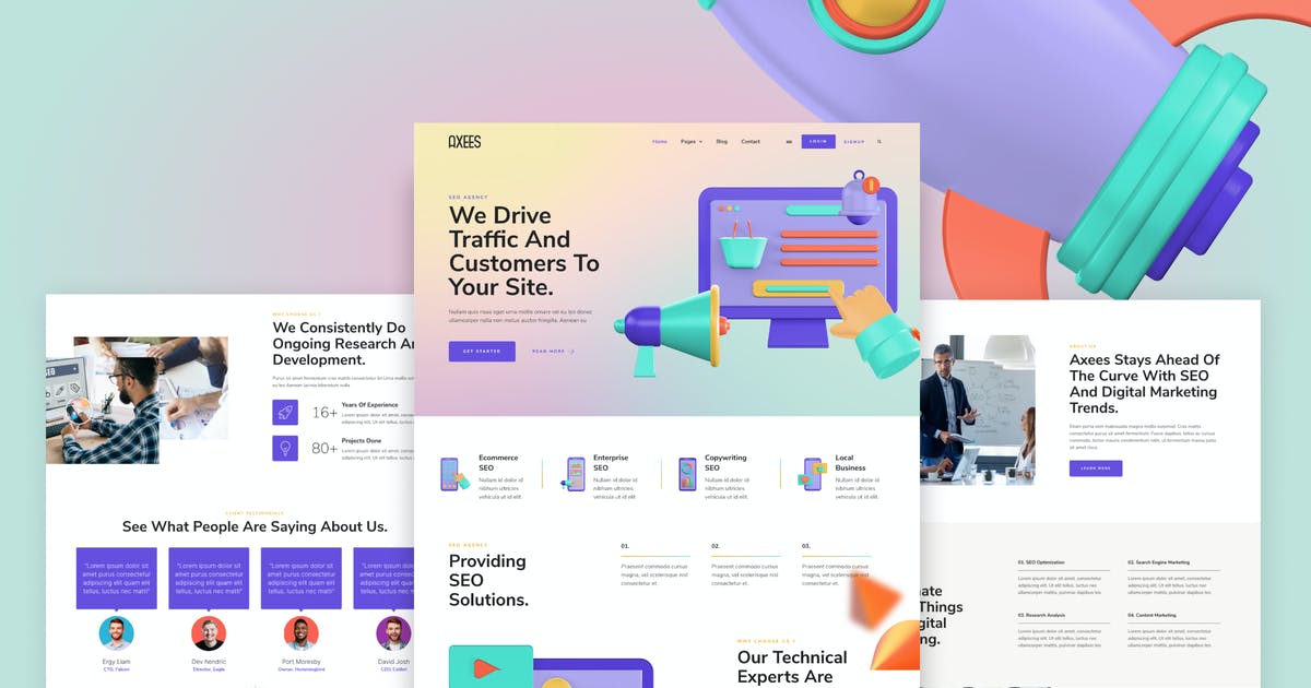 Axees – SEO & Digital Marketing Elementor Template Kit