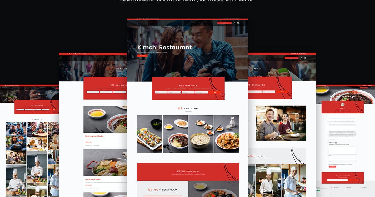 Kimchi – Asian Restaurant & Cafe Elementor Template Kit