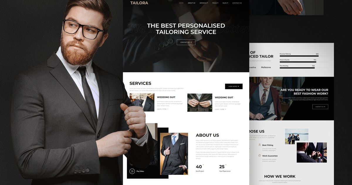 Tailora – Clothing Alteration & Tailoring Service Elementor Template Kit