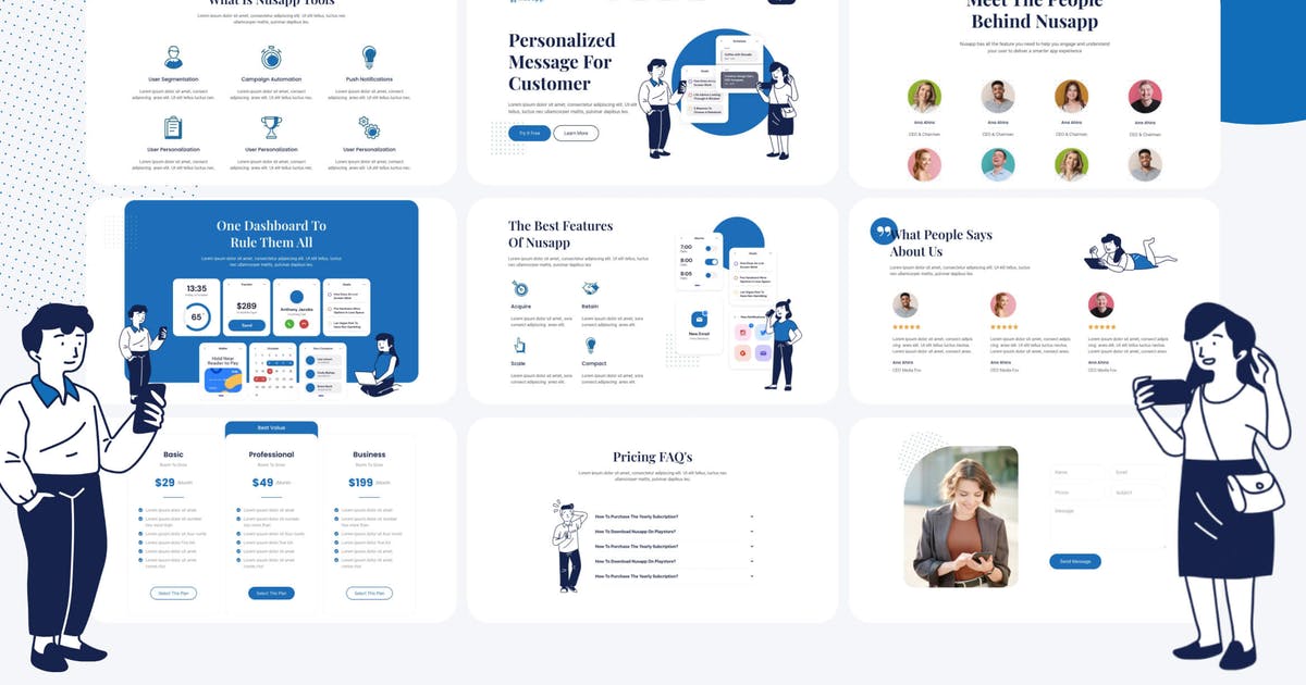 Nusapp – SaaS Startup & Business Elementor Template Kit