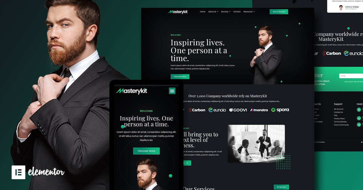 MasteryKit – Business Coach Elementor Template Kit