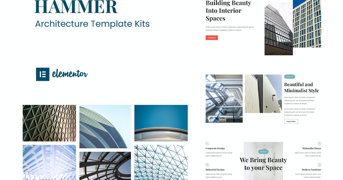 Hammer – Minimal Architecture Elementor Template Kit