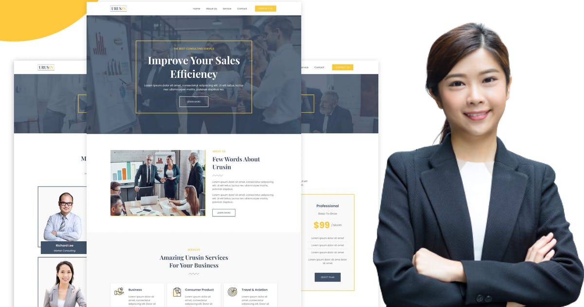 Urusin – Business Consulting Elementor Template Kit