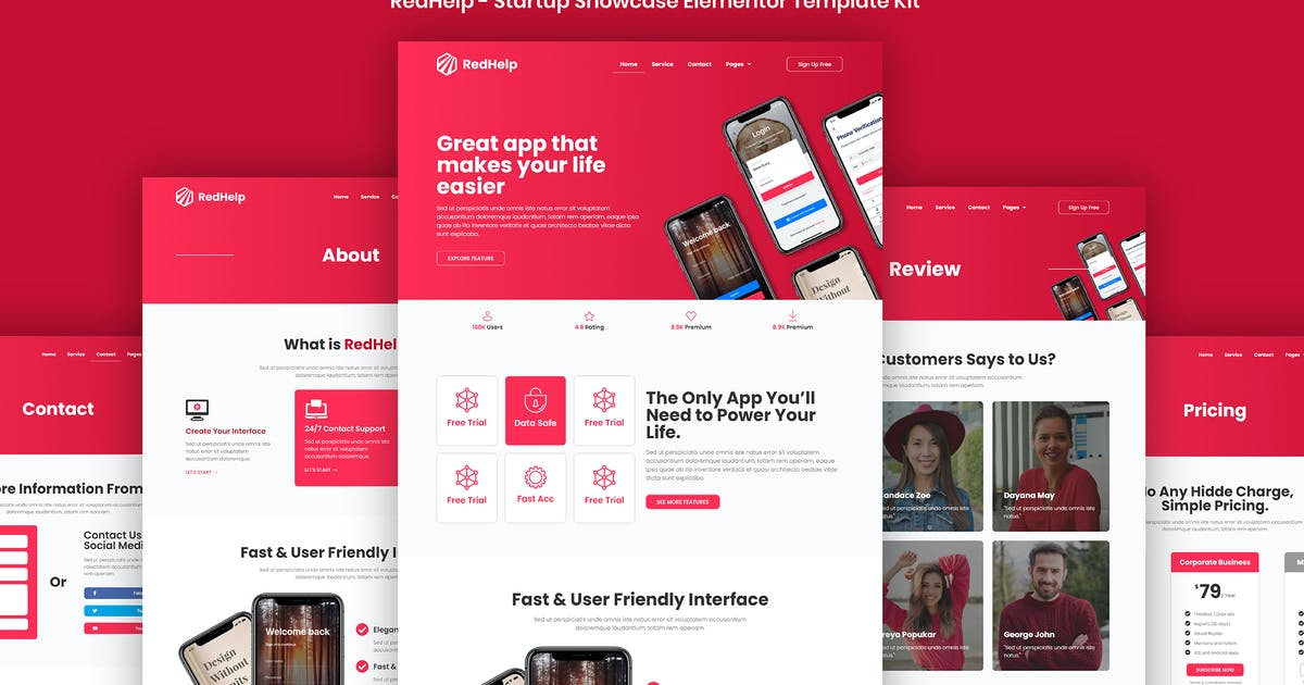 RedHelp – Startup Showcase Template Kit