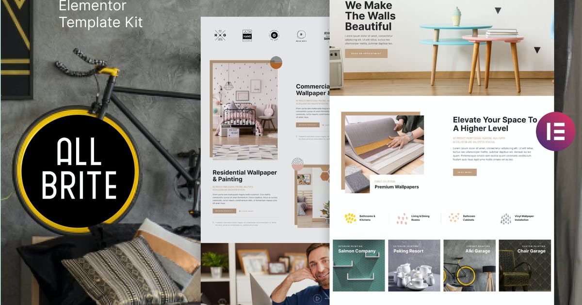 Allbrite – Painting & Wallpapering Elementor Template Kit