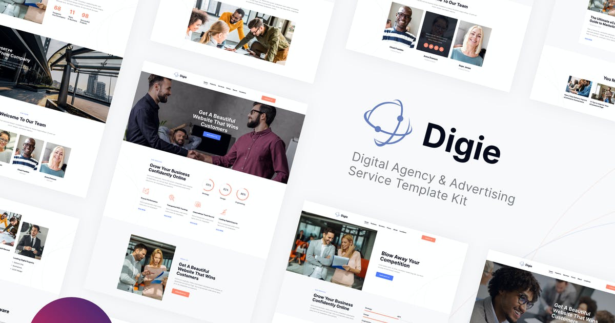 Digie | Digital Agency & Advertising Service Elementor Template Kit