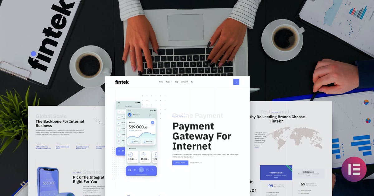 Fintek – Financial Technology Elementor Template Kit