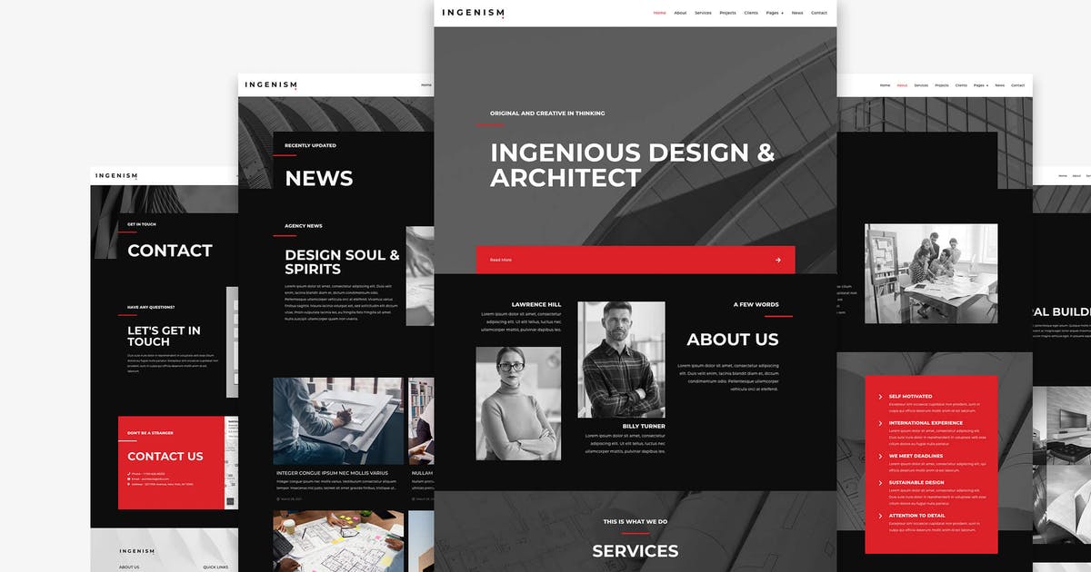 INGENISM – Architectural Design Agency Elementor Template Kit
