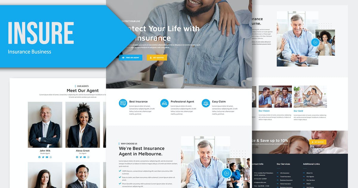 Insure – Insurance Business Elementor Template Kit