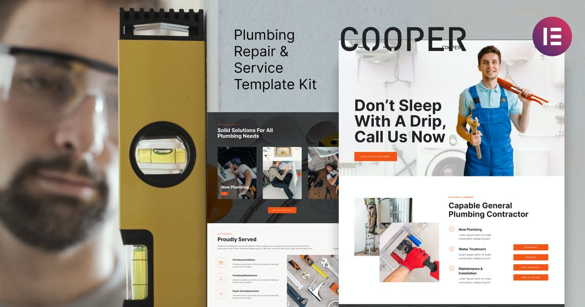 Cooper – Plumbing Repair Service & Maintenace Template Kit