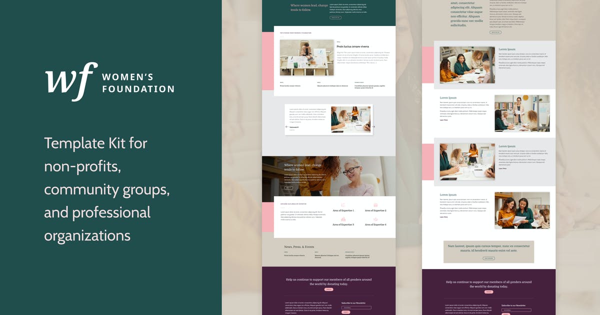 Women’s Foundation | Non-Profit WordPress Elementor Template Kit