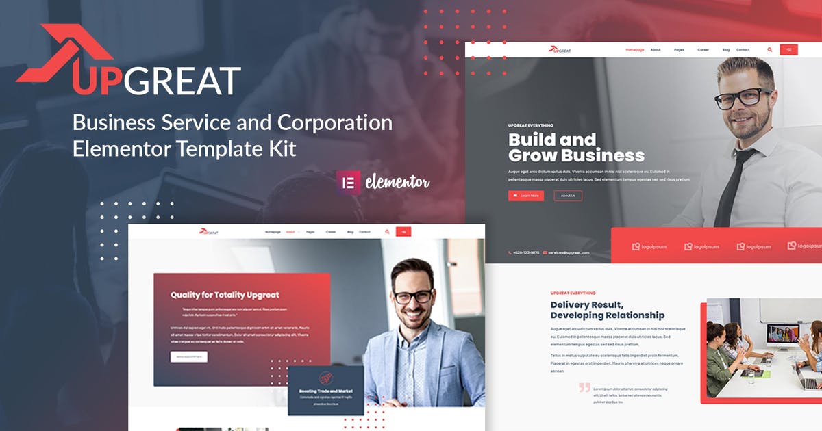 Upgreat – Business Service Corporate Elementor Template Kit
