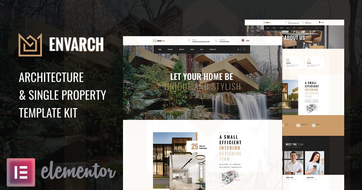 EnvArch – Architecture & Single Property Elementor Template Kit