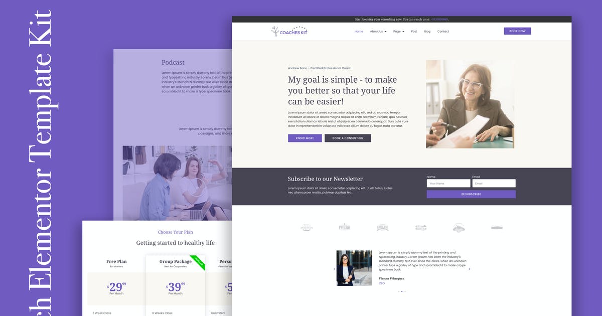 Coachkit – Life Coach Elementor Template Kit