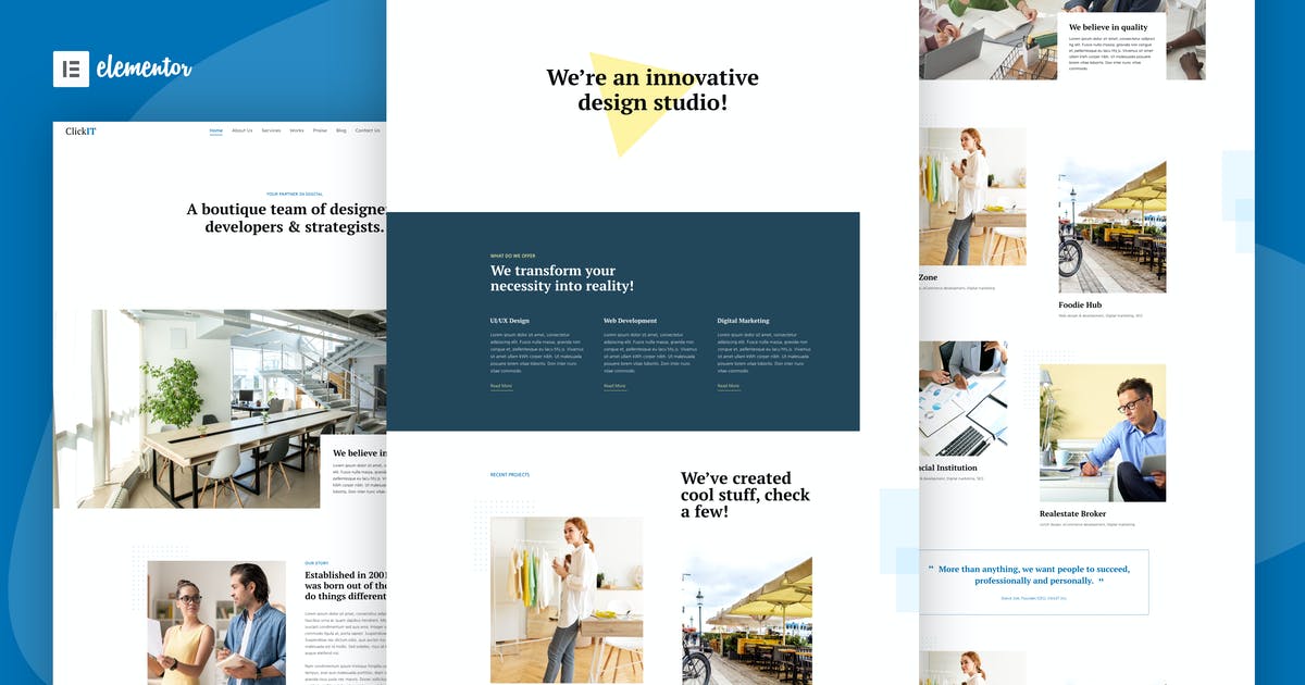 ClickIT – Creative Digital Agency Elementor Template Kit
