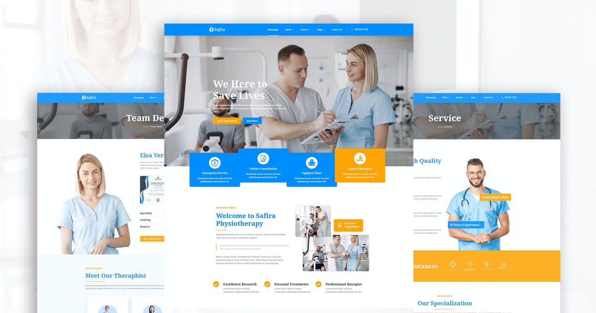 Safira – Physioterapy Elementor Template Kit