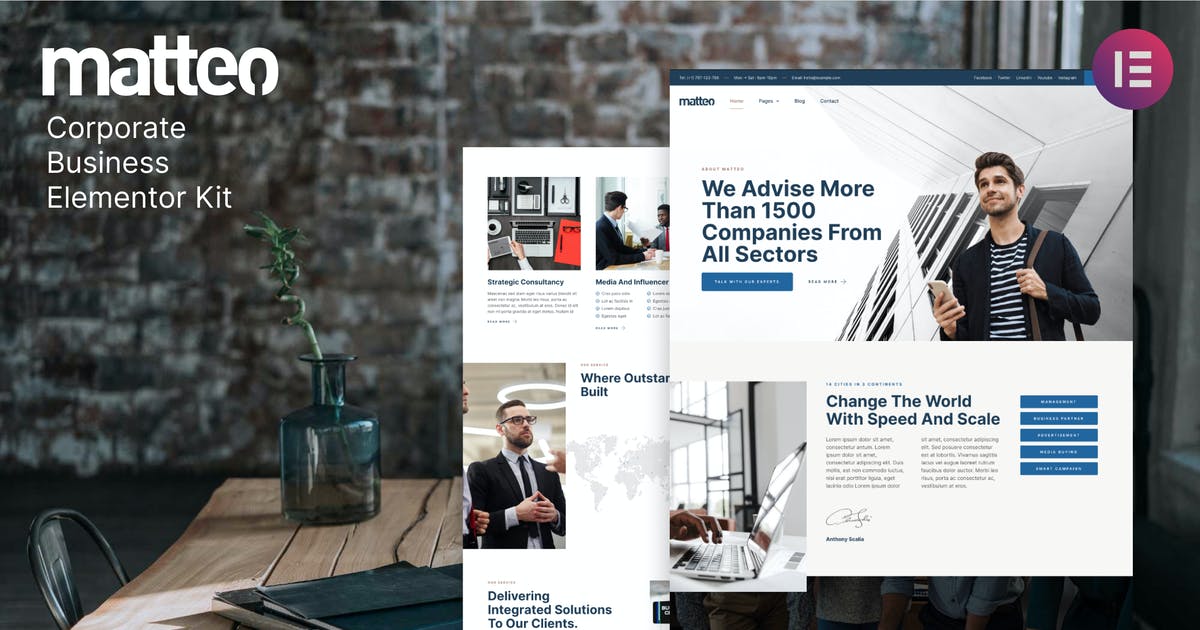 Matteo – Corporate Business Elementor Template Kit