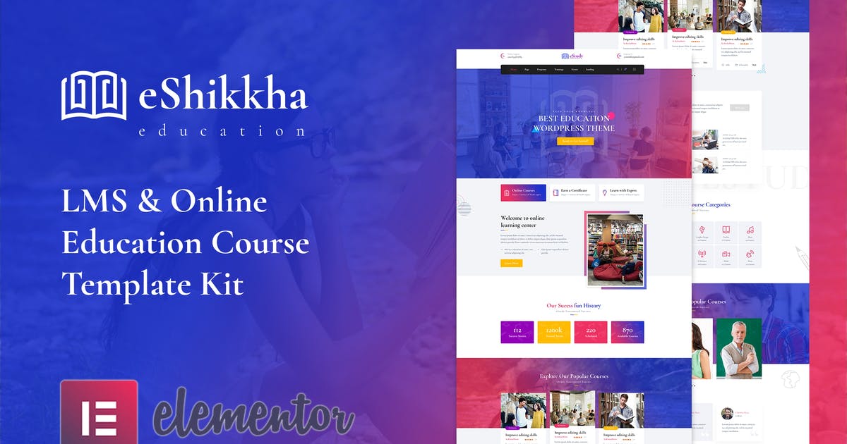 eShikkha – eLearning Elementor Template Kit