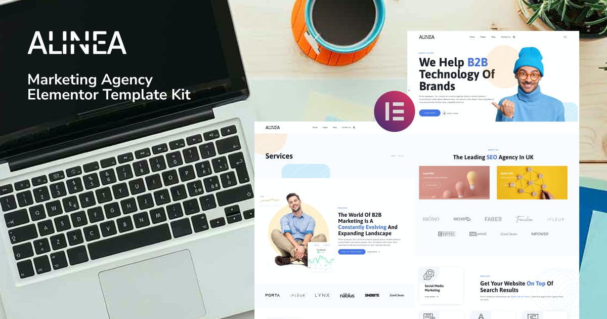Alinea – Marketing Agency Elementor Template Kit